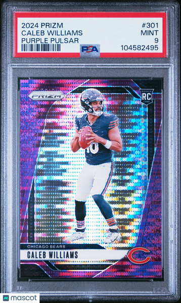 Caleb Williams - 2024 Panini Prizm Purple Pulsar PSA 9