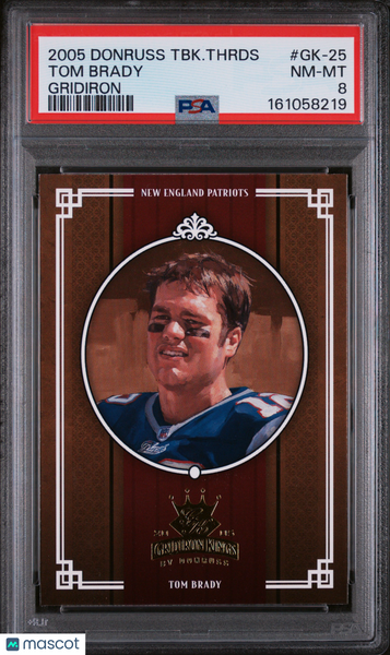 Tom Brady - 2005 Donruss Throwback Threads Gridiron PSA 8