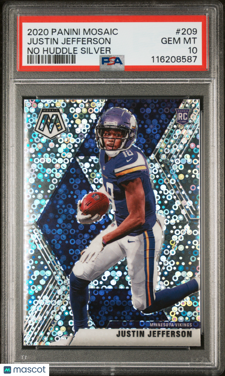 Justin Jefferson - 2020 Panini Mosaic No Huddle Silver PSA 10