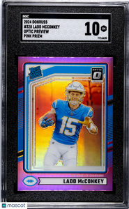 Ladd Mcconkey - 2024 Donruss Optic Preview Pink Prizm SGC 10