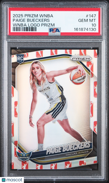 Paige Bueckers - 2025 Panini Prizm WNBA Basketball Rookie Logo DSG #147 PSA 10