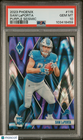 Sam Laporta - 2023 Panini Phoenix Purple Seismic PSA 10 33/125