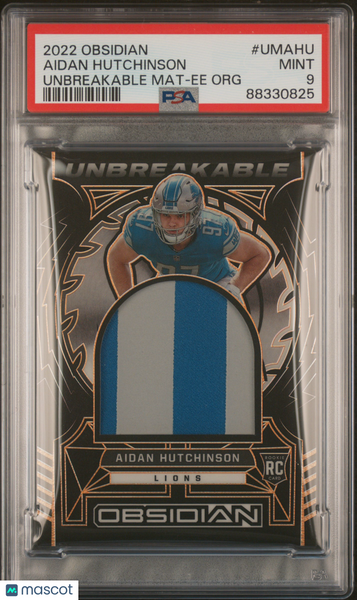 Aidan Hutchinson - 2022 Panini Obsidian Unbreakable Material Ee Org PSA 9 15/75