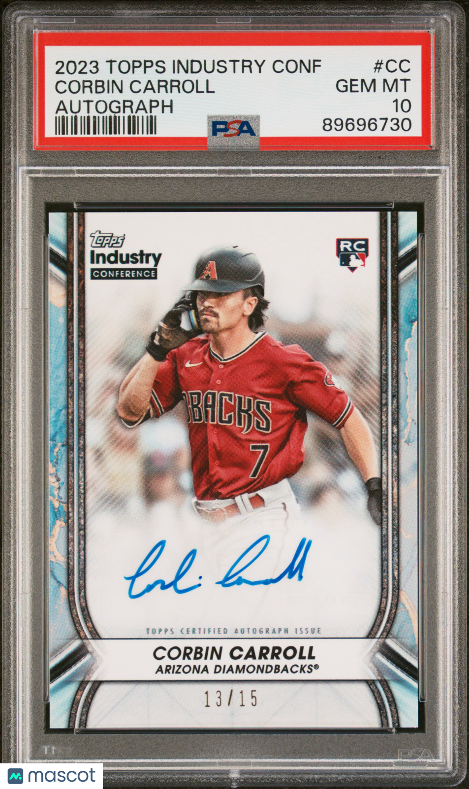 Corbin Carroll - 2023 Topps Industry Conference Autograph PSA 10 13/15