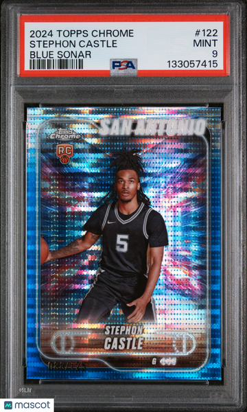 Stephon Castle - 2024 Topps Chrome Blue Sonar Rookie #122 PSA 9 088/125