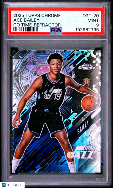 Ace Bailey - 2025 Topps Chrome Go Time Refractor PSA 9