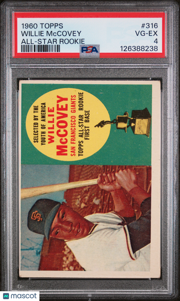 Willie Mccovey - 1960 Topps All Star Rookie PSA 4