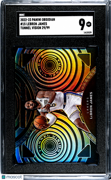 LeBron James - 2022 Panini Obsidian Tunnel Vision 29/99 SGC 9