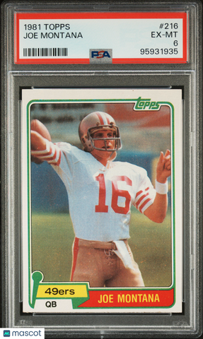 Joe Montana - 1981 Topps PSA 6
