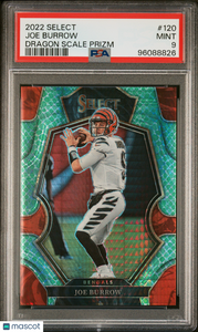 Joe Burrow - 2022 Panini Select Dragon Scale Prizm PSA 9