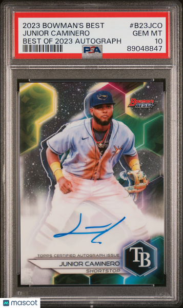 Junior Caminero - 2023 Bowman's Best Best Of 2023 Autographs PSA 10
