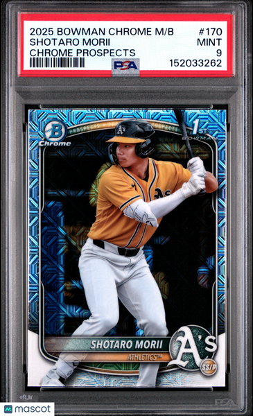 Shotaro Morii - 2025 Bowman Chrome Mega Box Chrome Prospects PSA 9
