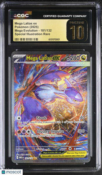 2025 Pokemon Mega Evolution Mega Latias ex  SIR CGC 10 #181/132