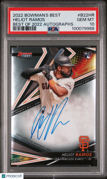 Heliot Ramos - 2022 Bowman's Best Best Of 2022 Autographs PSA 10