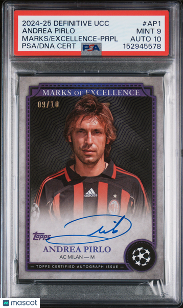 Andrea Pirlo - 2024 Topps Prpl PSA 9 09/10