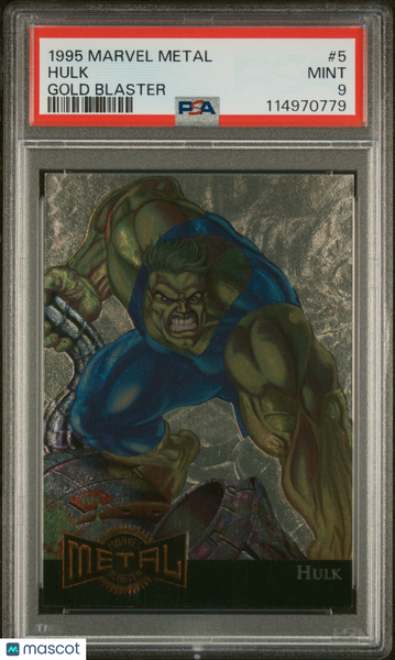1995 Marvel Metal Metal Blaster Hulk #5 PSA 9