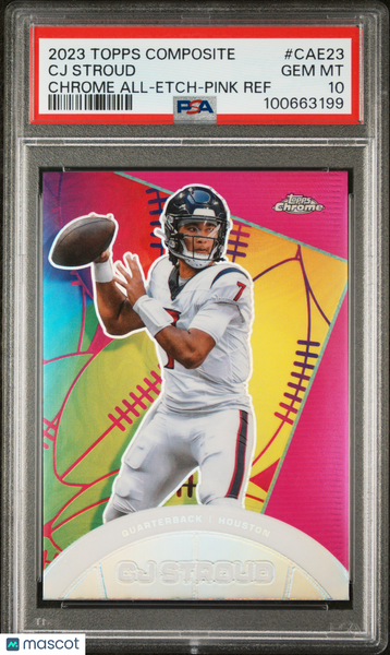 CJ Stroud - 2023 Topps Composite Chrome All-Etch Pink Ref PSA 10