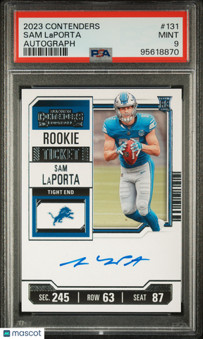 Sam Laporta - 2023 Panini Contenders Rookie Auto Autograph PSA 9