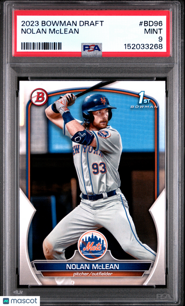 Nolan Mclean - 2023 Bowman Draft PSA 9