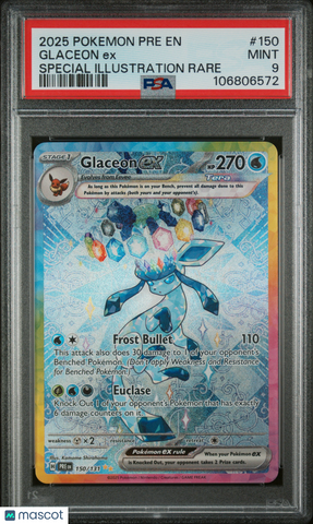 Pokemon TCG Glaceon EX #150 Special Illustration Rare PSA 9