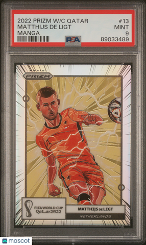 Matthijs De Ligt - 2022 Panini Prizm World Cup Qatar Manga PSA 9