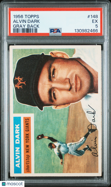 Alvin Dark - 1956 Topps Gray Back PSA 5