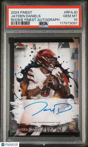 Jayden Daniels - 2024 Topps Finest Rookie Finest Autographs PSA 10