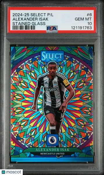 Alexander Isak - 2024-25 Panini Select Premier League Stained Glass PSA 10
