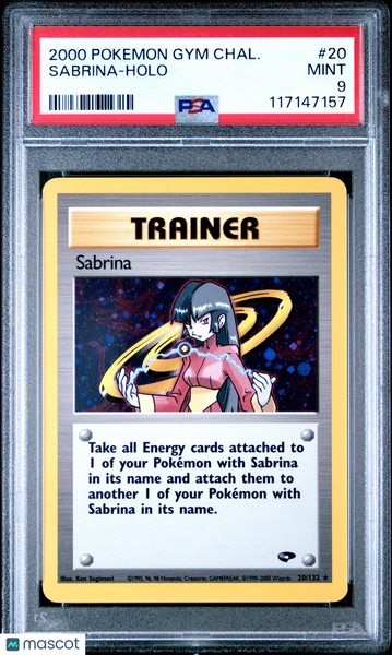 2000 Pokemon Gym Challenge Sabrina Holo 20/132 PSA 9 #20