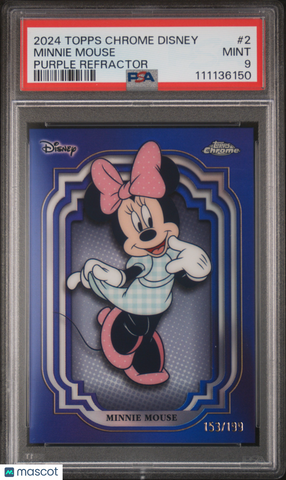 2024 Topps Chrome Disney Minnie Mouse #2 PSA 9