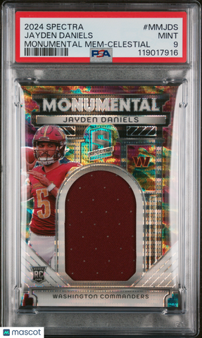 Jayden Daniels - 2024 Panini Spectra Monumental Memorabilia Celestial PSA 9