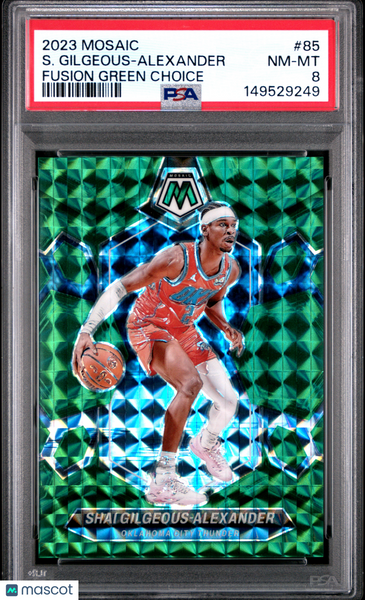 S. Gilgeous-Alexander - 2023 Panini Mosaic Fusion Green Choice PSA 8