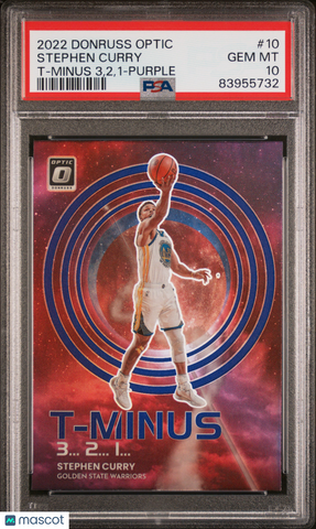 Stephen Curry - 2022 Panini Donruss Optic T-Minus 3...2...1... 3,2,1 Purple PSA 10