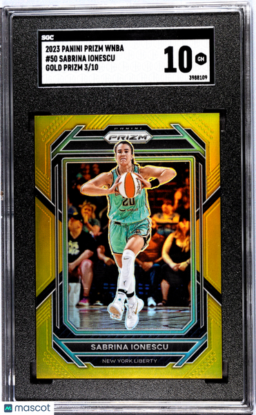 Sabrina Ionescu - 2023 Panini Prizm Wnba Gold 10 SGC 10 3/10