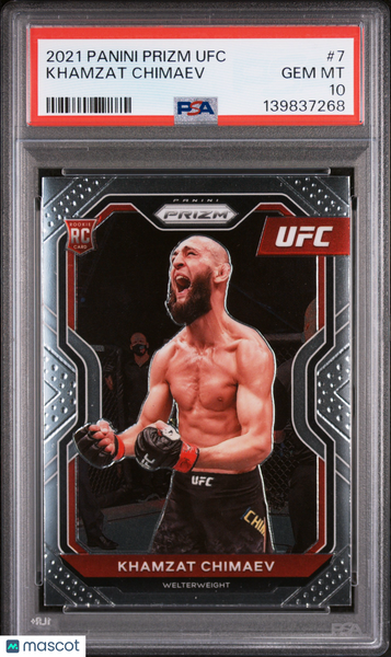 Khamzat Chimaev - 2021 Panini Prizm UFC PSA 10