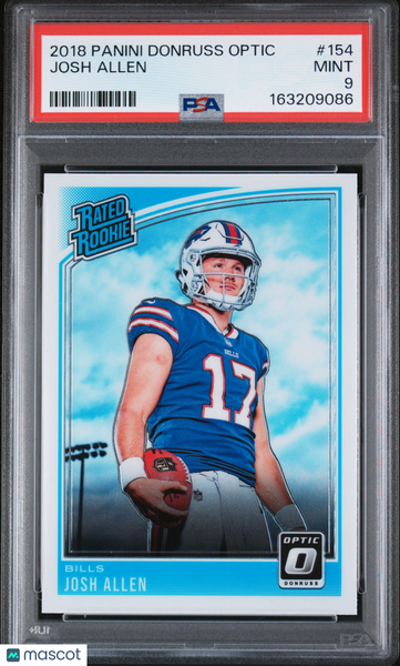 Josh Allen - 2018 Panini Donruss Optic Rated Rookie #154 PSA 9