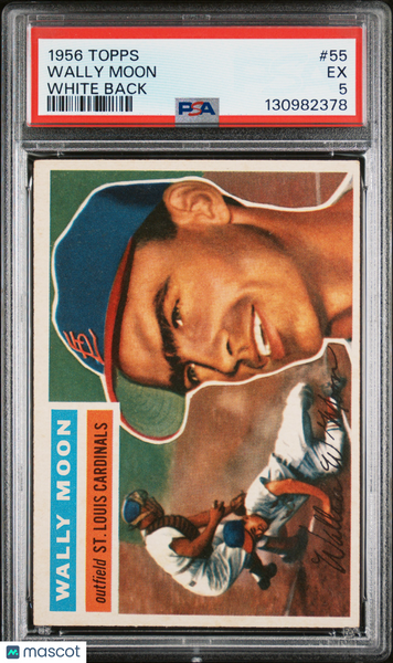 Wally Moon - 1956 Topps White Back PSA 5