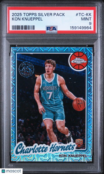Kon Knueppel - 2025-26 Topps Silver Mojo Topps Chrome Basketball Rookie PSA 9