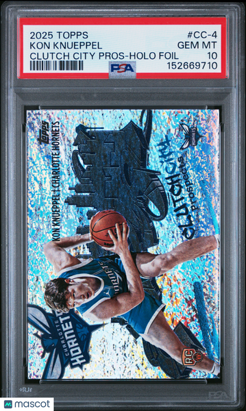 Kon Knueppel - 2025 Topps Clutch City Prospects Holo Foil PSA 10