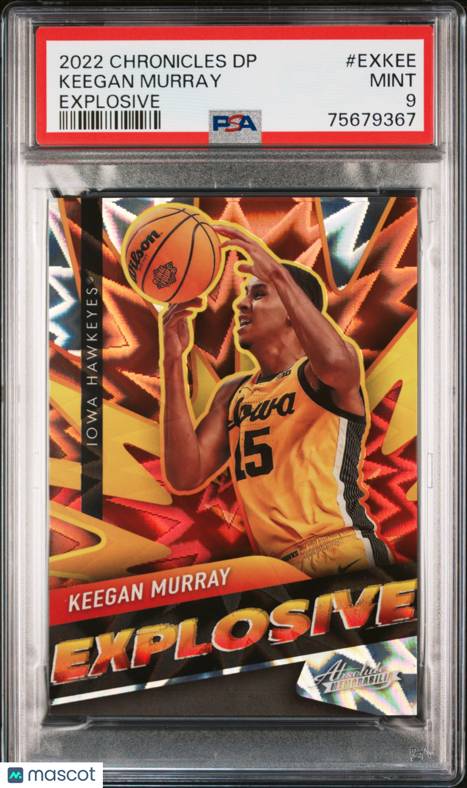 Keegan Murray - 2022 Panini Chronicles Draft Picks Explosive PSA 9 Case Hit