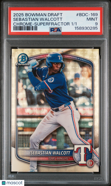 Sebastian Walcott - 2025 Bowman Draft Chrome Superfractor PSA 9 1/1