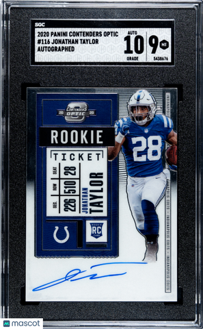 Jonathan Taylor - 2020 Panini Contenders Optic Autograph SGC 9