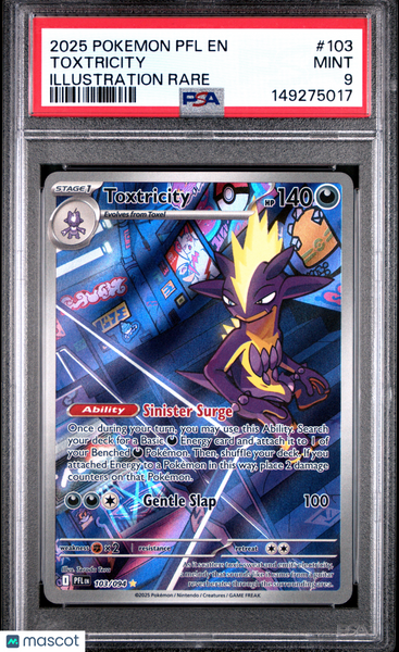 2025 Pokemon PFL EN-Phantasmal Flames Toxtricity Illustration Rare PSA 9 #103