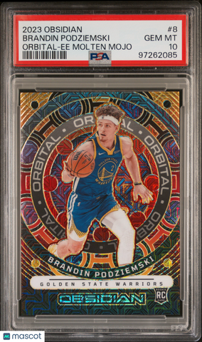 Brandin Podziemski - 2023 Panini Obsidian Orbital Ee Molten Mojo PSA 10