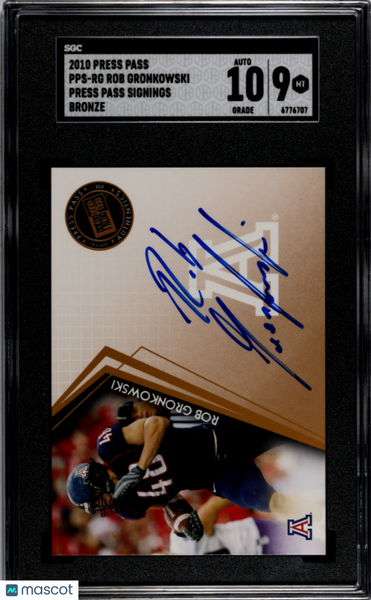 Rob Gronkowski - 2010 Press Pass Signings Bronze SGC 9
