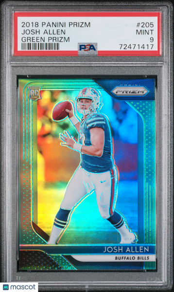 Josh Allen - 2018 Panini Prizm Green PSA 9