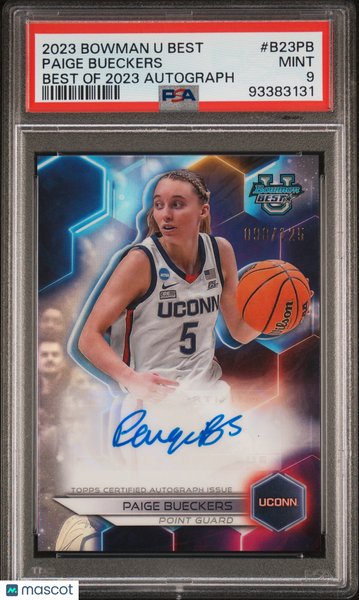 Paige Bueckers - 2023 Bowman University Best Best Of 2023 Autographs PSA 9 /125
