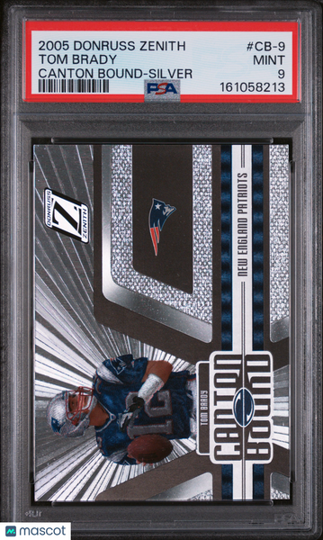 Tom Brady - 2005 Donruss Zenith Canton Bound Silver PSA 9