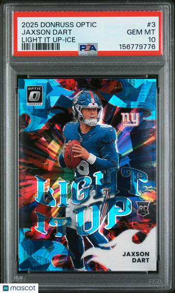 Jaxson Dart - 2025 Panini Donruss Optic Light It Up Ice PSA 10