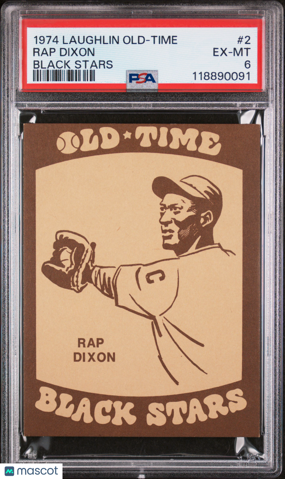 Rap Dixon - 1974 Laughlin Old-Time Black Stars PSA 6
